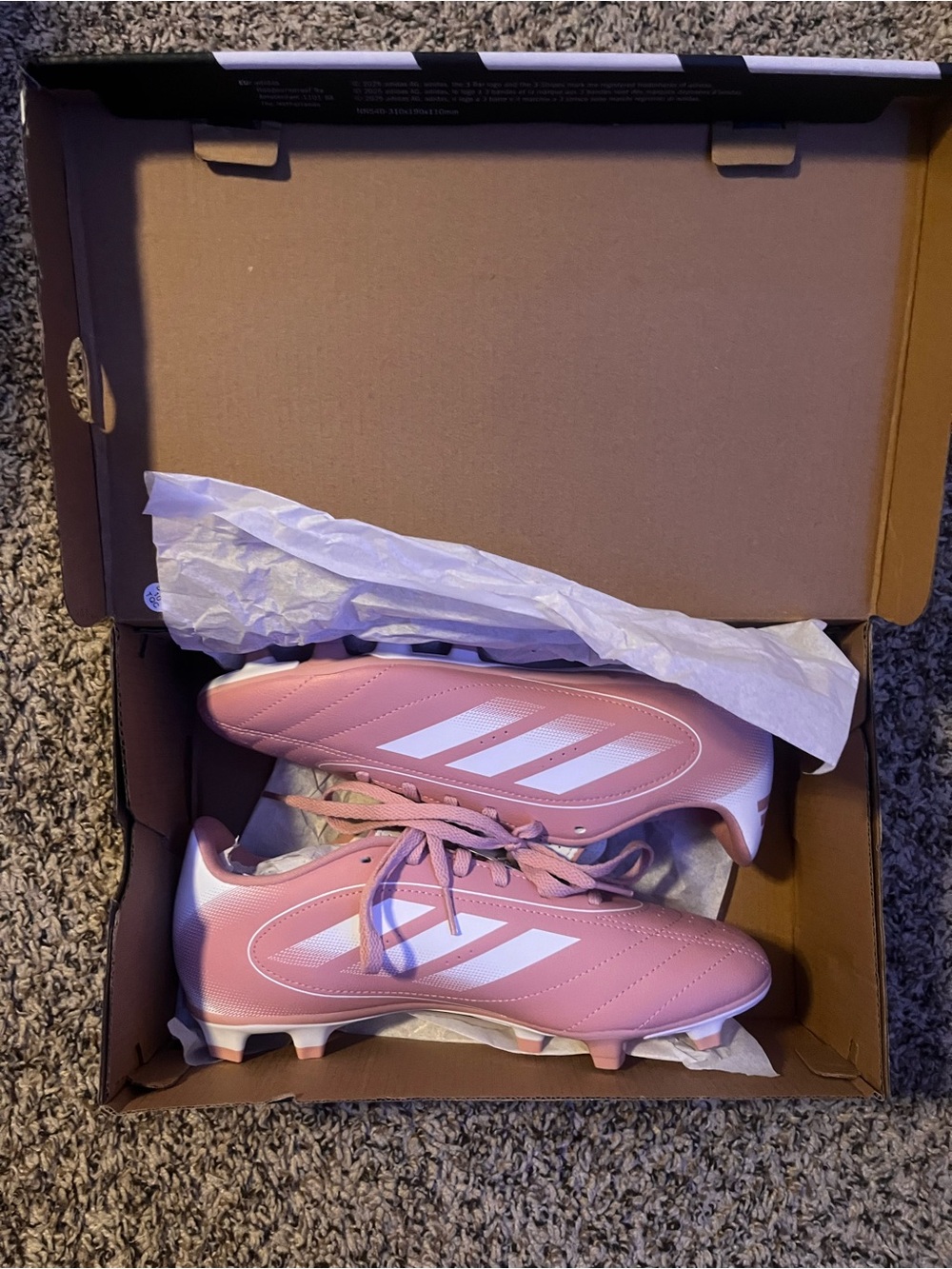 adidas Pink and White Women's Soccer Cleats